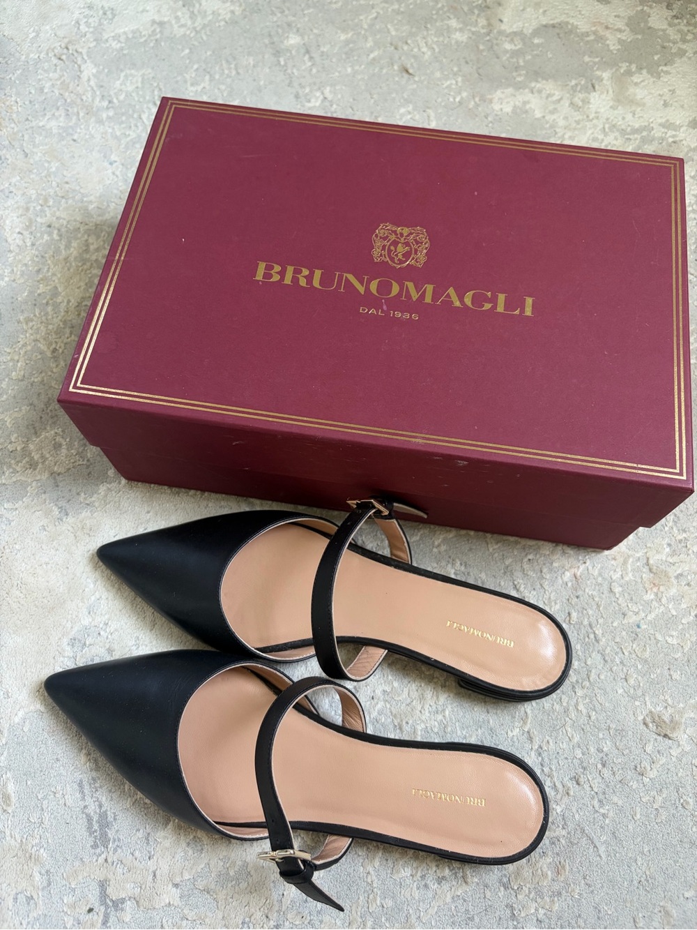 Bruno Magli Black Pasha Mules